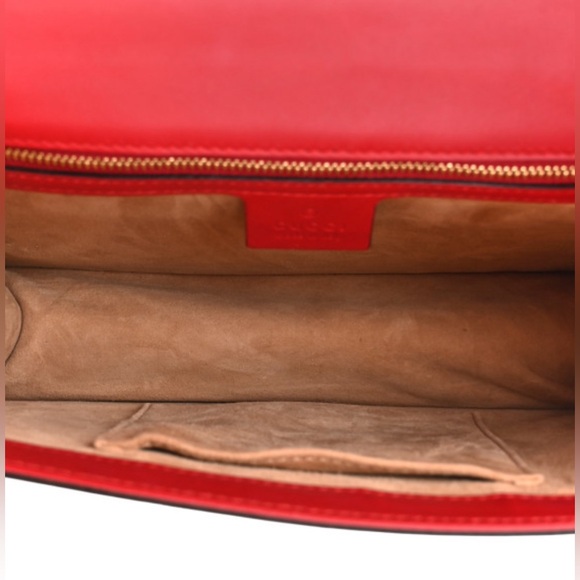 Auth Gucci Calfskin Sylvie Shoulder Bag - Picture 6 of 9